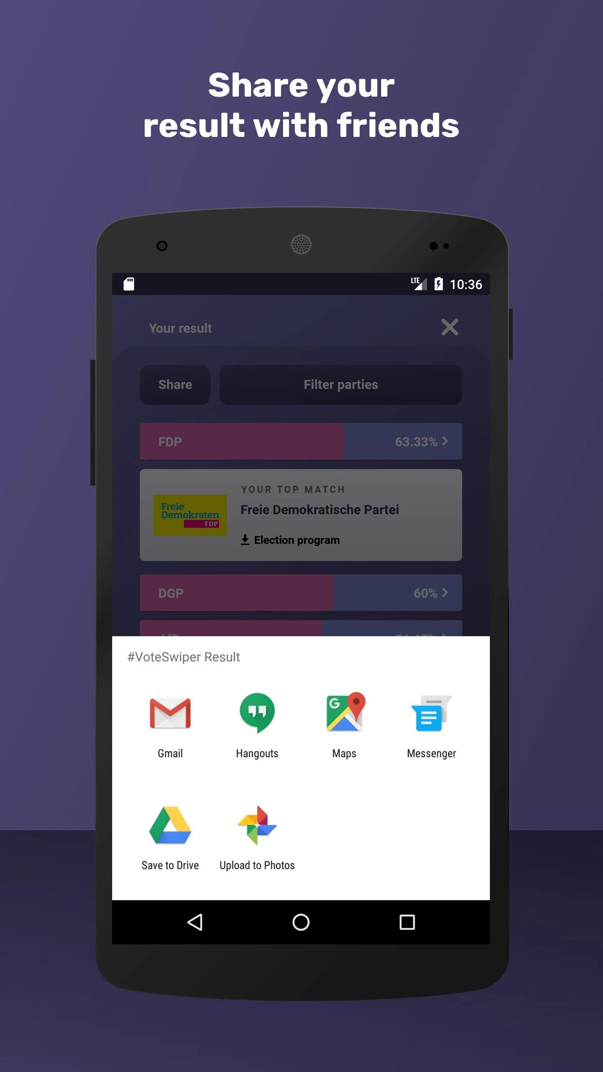 VoteSwiper - Find your party a Screenshot 4