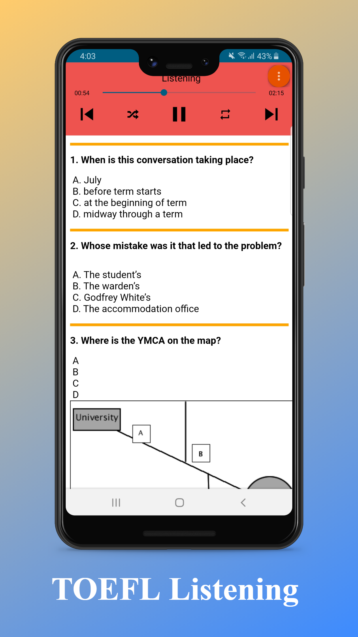 TOEFL Practice Test Screenshot 4