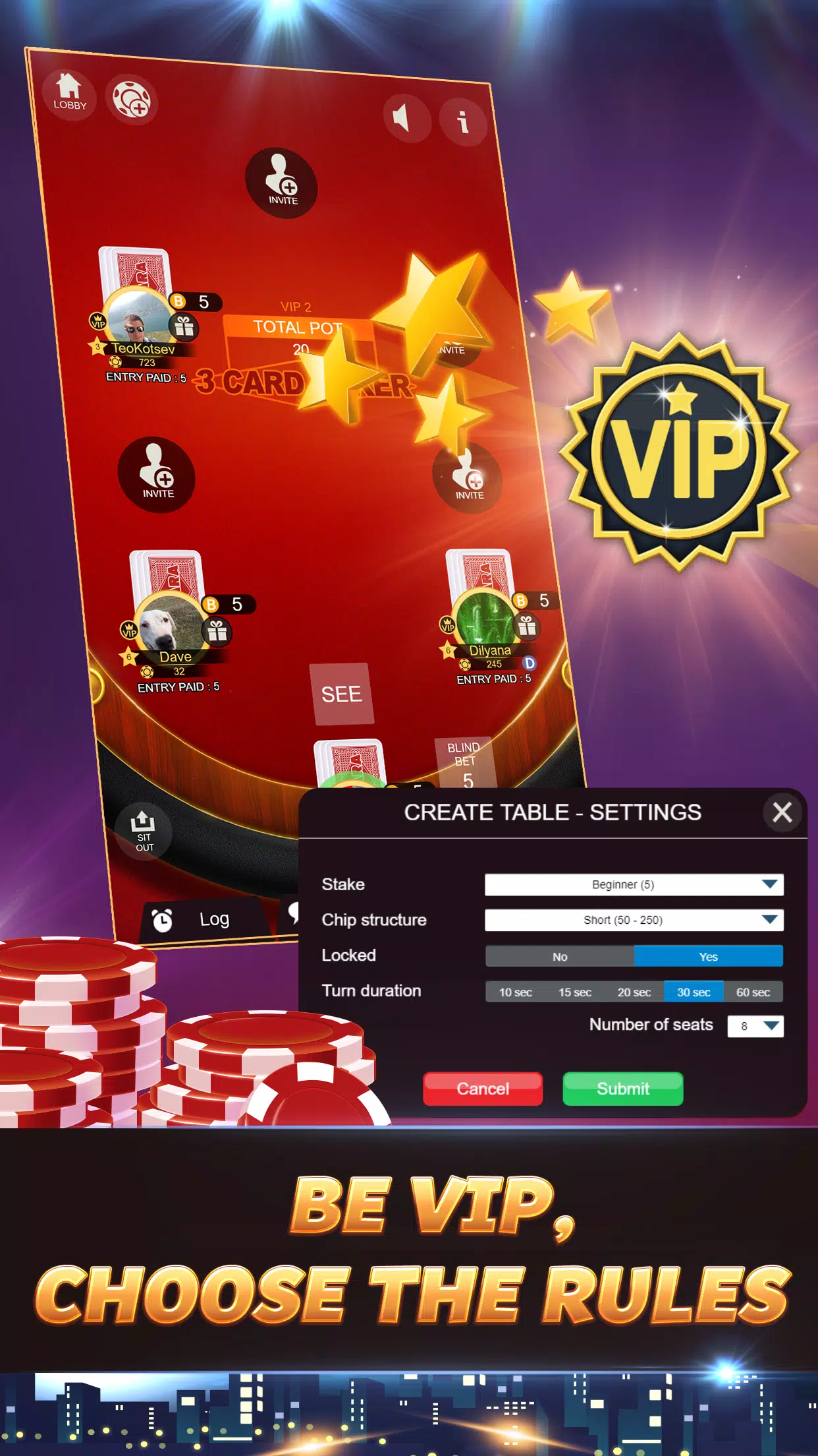 Svara 3 Card Poker Card Game  Screenshot 1