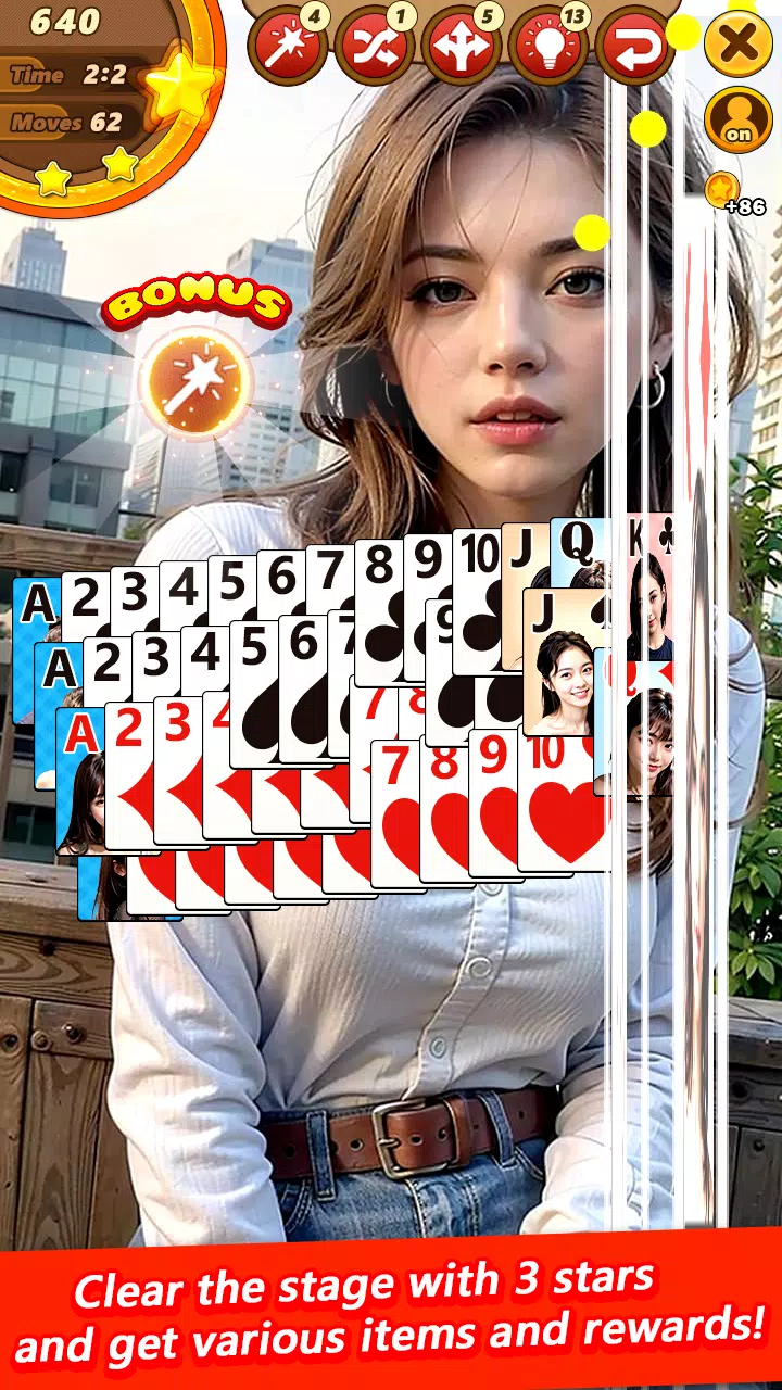 Girl Solitaire Model Klondike Screenshot 3