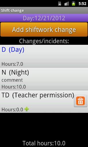 My ShiftWork Lite Screenshot 2