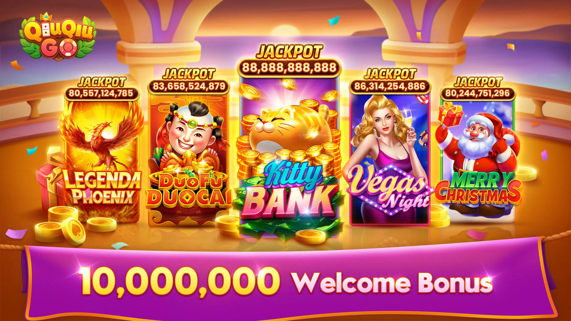 QiuQiu Go Domino Game & Slots  Screenshot 1