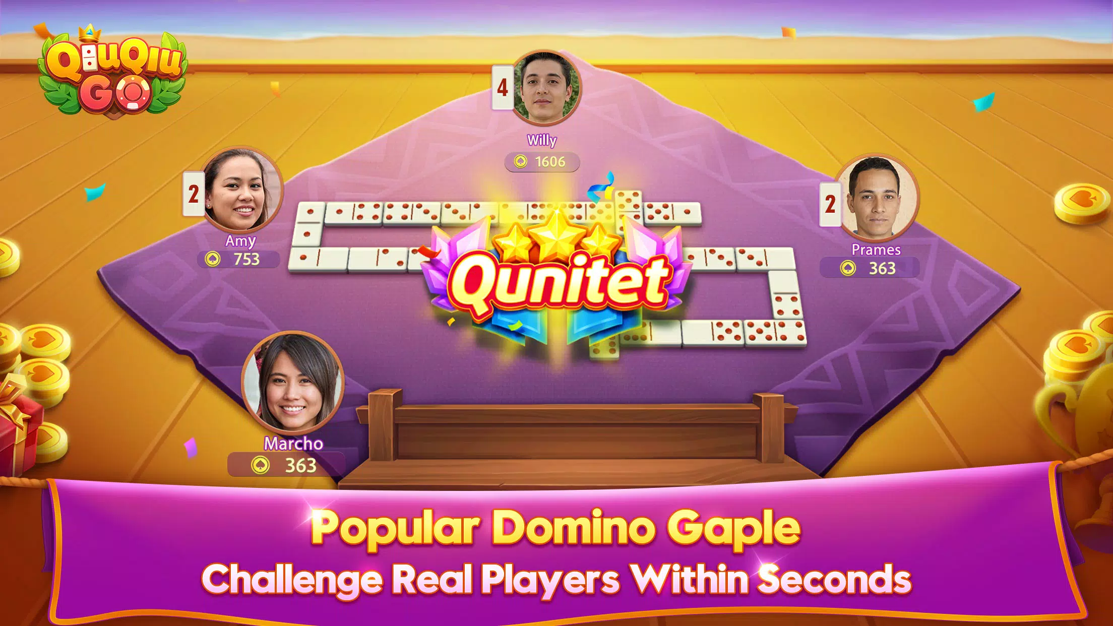 QiuQiu Go Domino Game & Slots  Screenshot 2