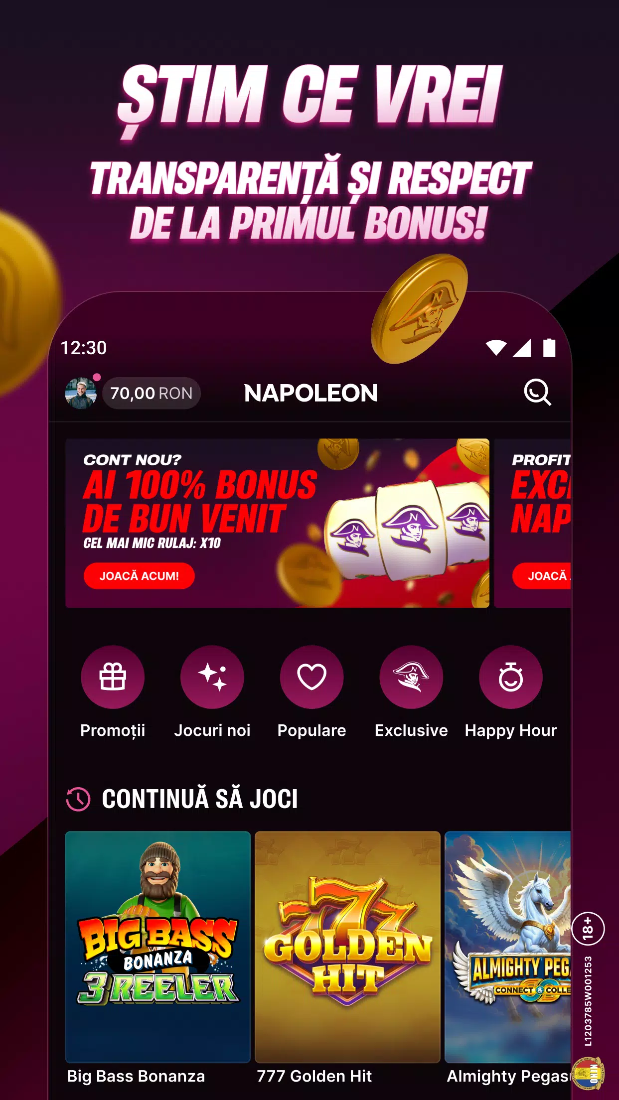 Napoleon Games Casino Online Screenshot 3