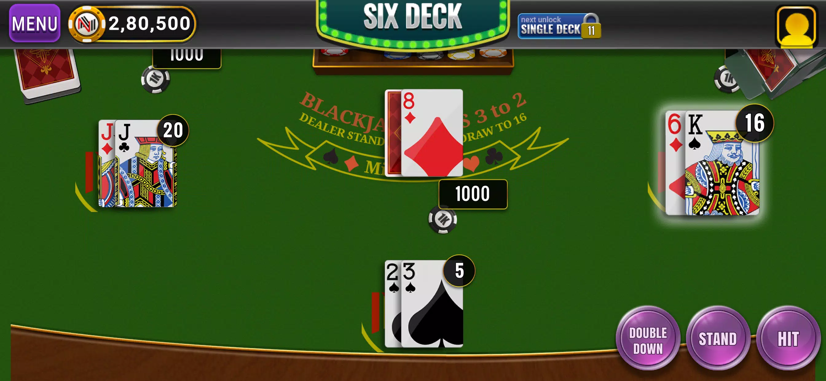 Blackjack 21 real casino fun Screenshot 1