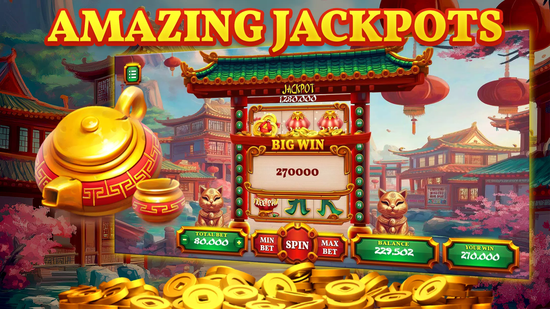 Golden Maneki Slots  Screenshot 1