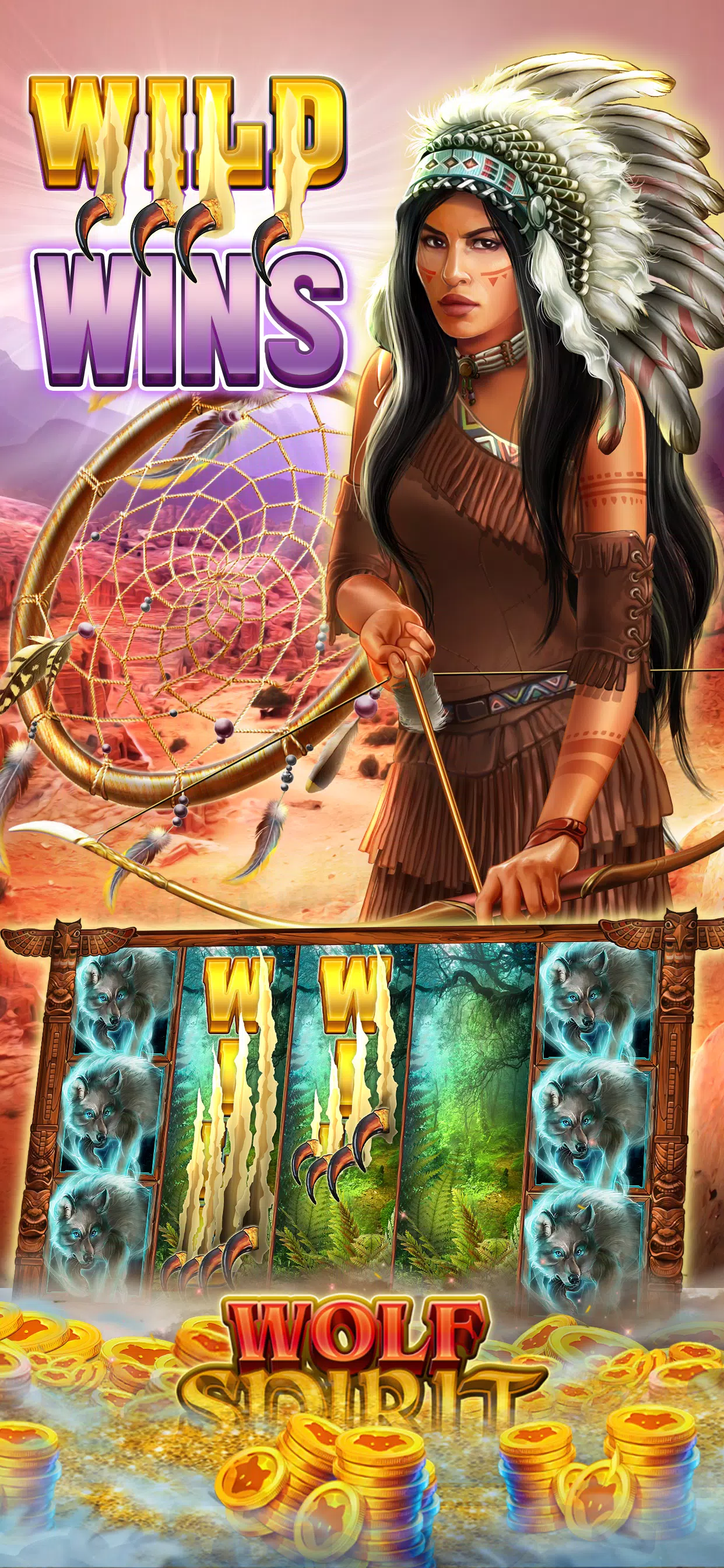 Wolf Moon Casino Slots  Screenshot 1