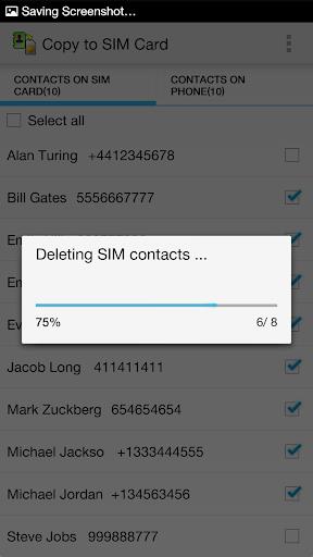 Copy to SIM Card  Screenshot 7