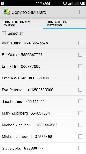 Copy to SIM Card  Screenshot 6