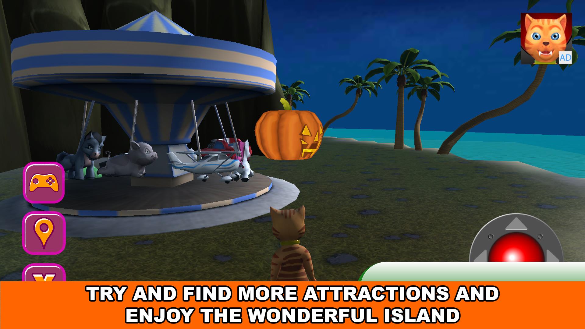 Halloween Cat Theme Park 3D  Screenshot 4