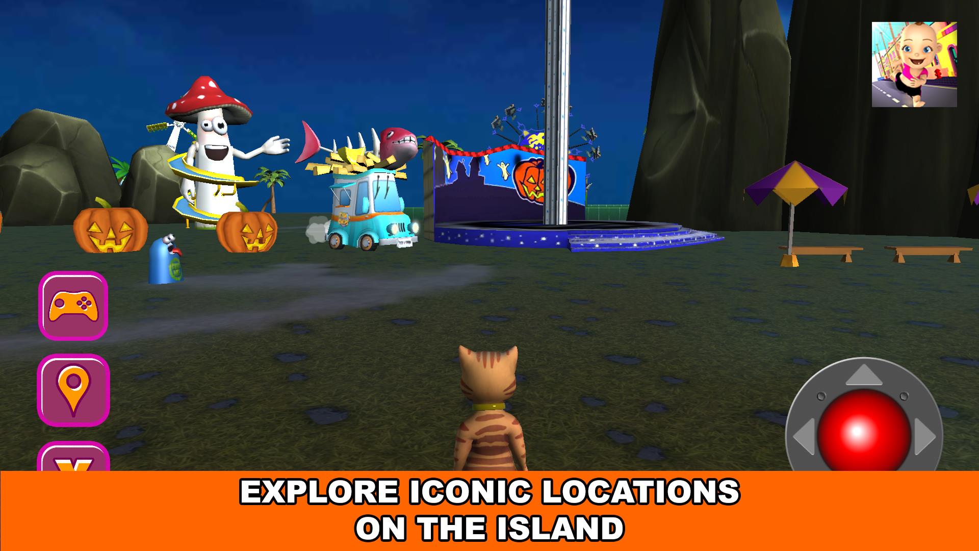Halloween Cat Theme Park 3D  Screenshot 2