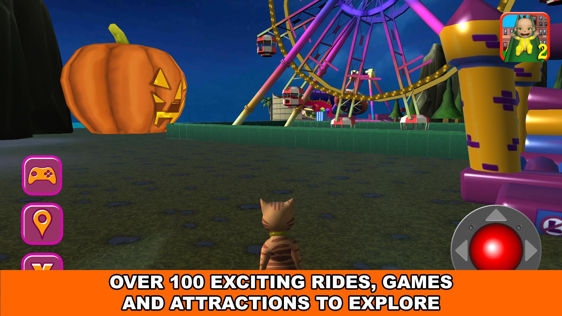 Halloween Cat Theme Park 3D  Screenshot 1