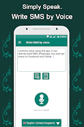 Write SMS by Voice  Screenshot 1