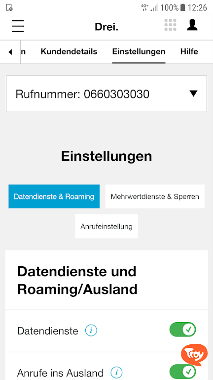 Drei Kundenzone  Screenshot 1