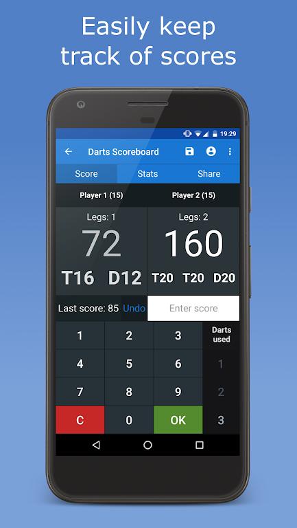 Darts Scoreboard  Screenshot 1