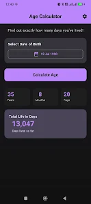 Age in Days Calculator  Screenshot 2