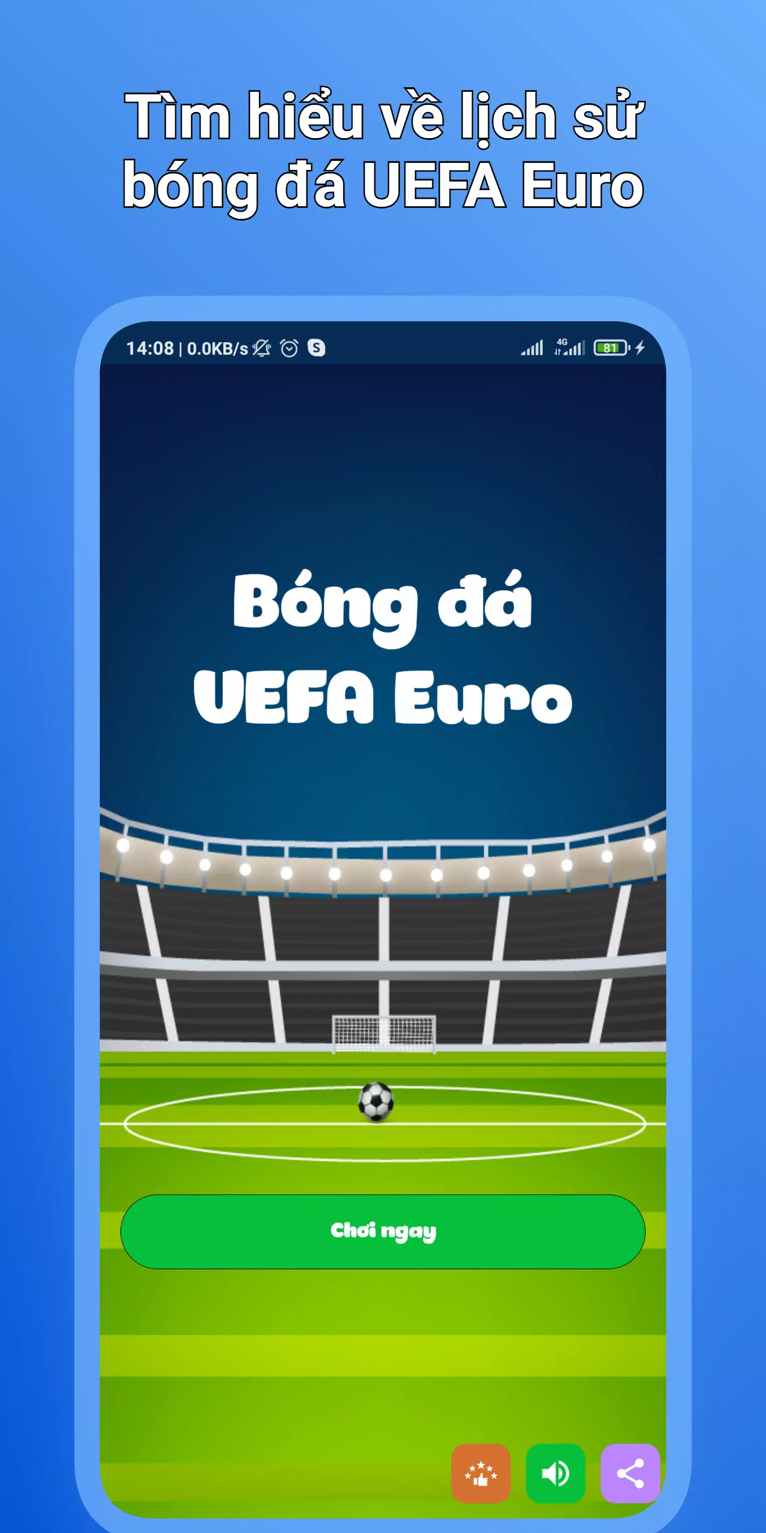 UEFA Euro Quiz: Bong Da  Screenshot 1