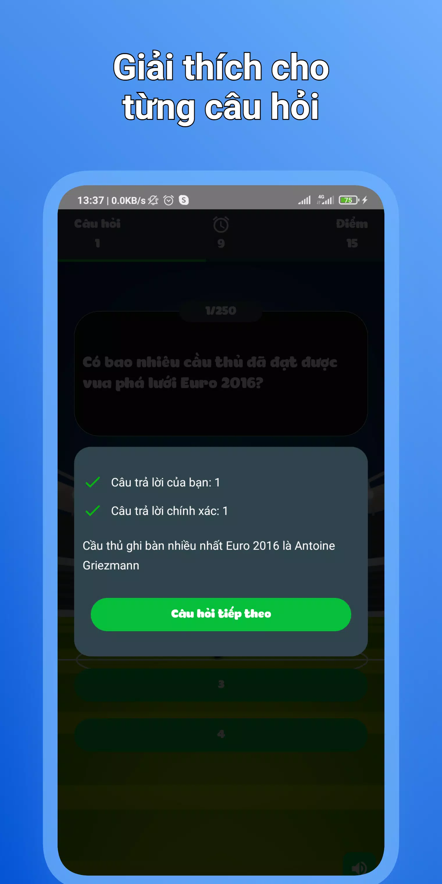 UEFA Euro Quiz: Bong Da  Screenshot 3