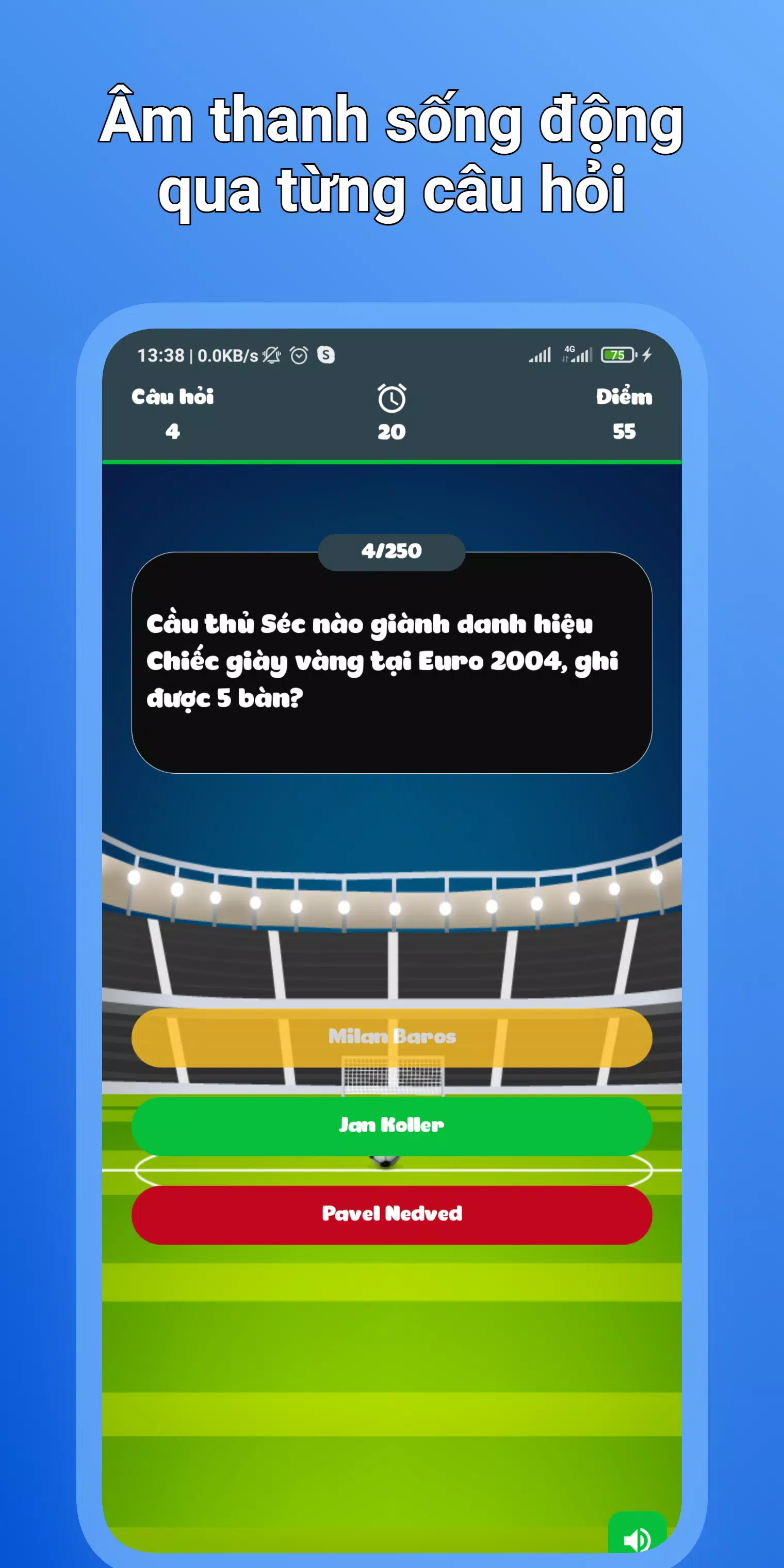 UEFA Euro Quiz: Bong Da  Screenshot 4