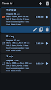 Interval Timer - Workout Log  Screenshot 2