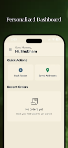Water Tanker - Customer  Screenshot 1