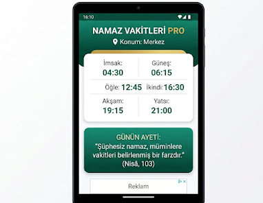 Namaz Vakitleri PRO  Screenshot 3