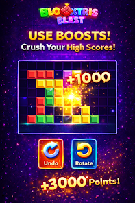 Blocktris Blast: Neon Puzzle  Screenshot 3