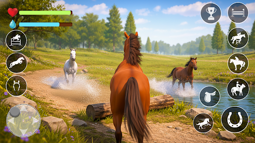 Horse Family Rider Animal Game  Screenshot 1