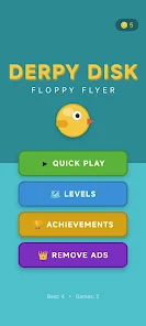 Derpy Disk: Retro Bird Fly  Screenshot 1