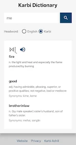 Karbi Dictionary Screenshot 2