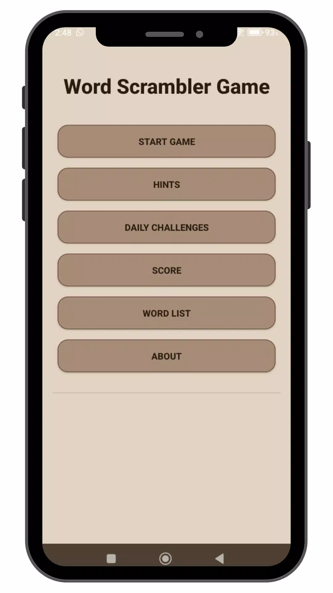 Word scrambler Game  Screenshot 2