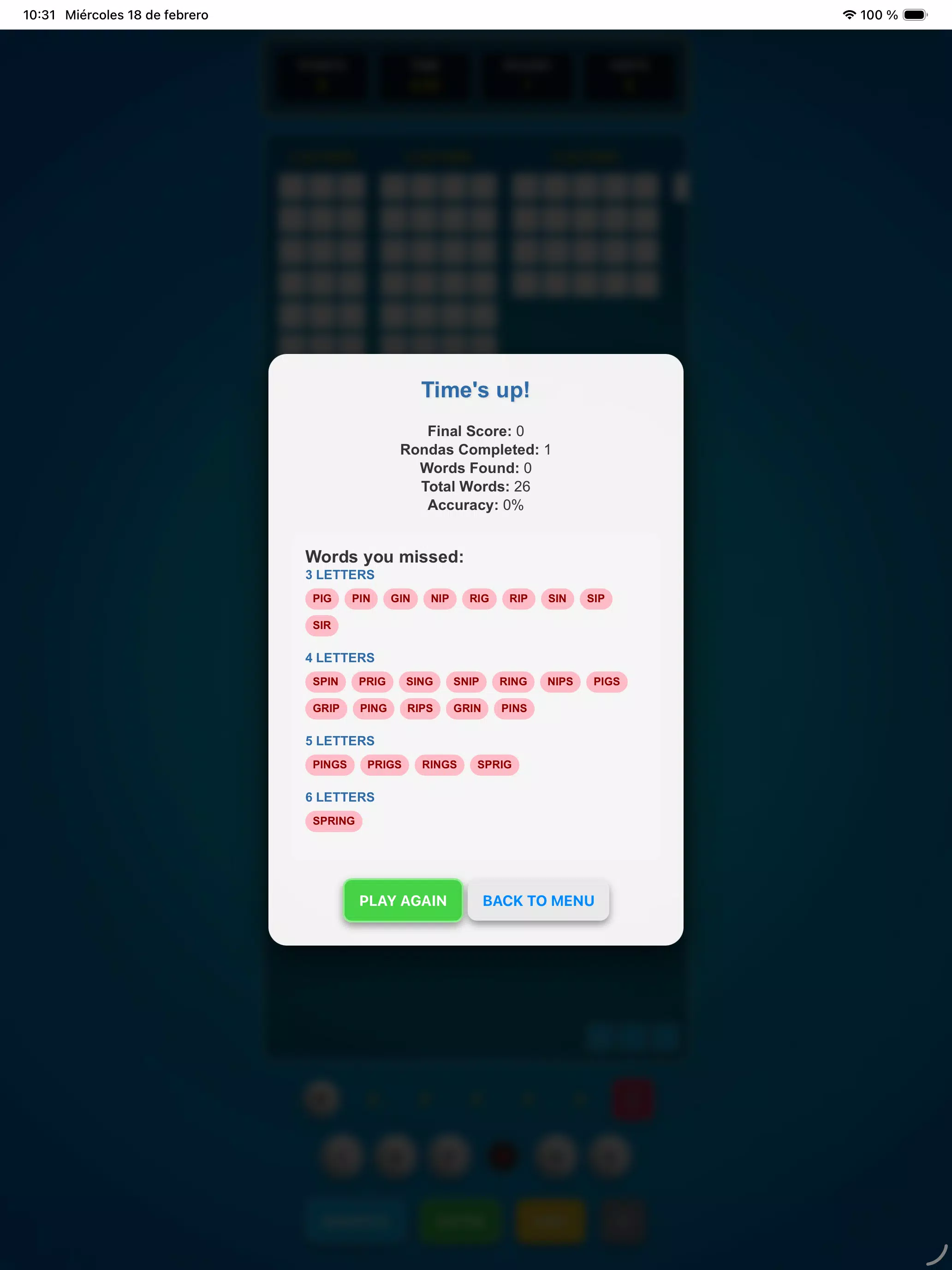 Text Twist 2 Puzzle Word Game Screenshot 8