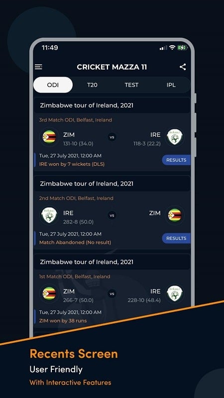 Cricket Mazza 11 Live Line  Screenshot 3