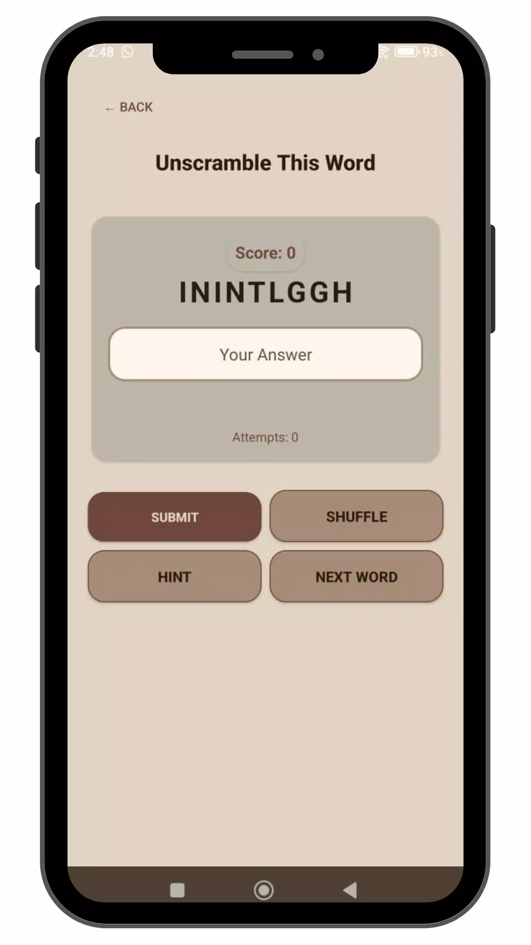 Word scrambler Game  Screenshot 3