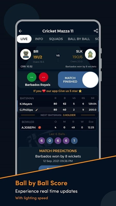 Cricket Mazza 11 Live Line  Screenshot 2
