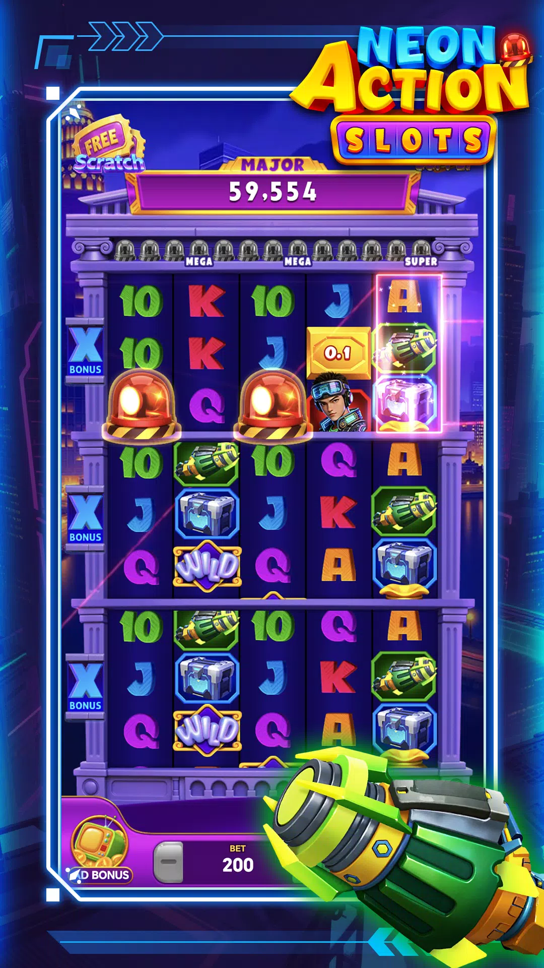 Neon Action Slots Screenshot 1