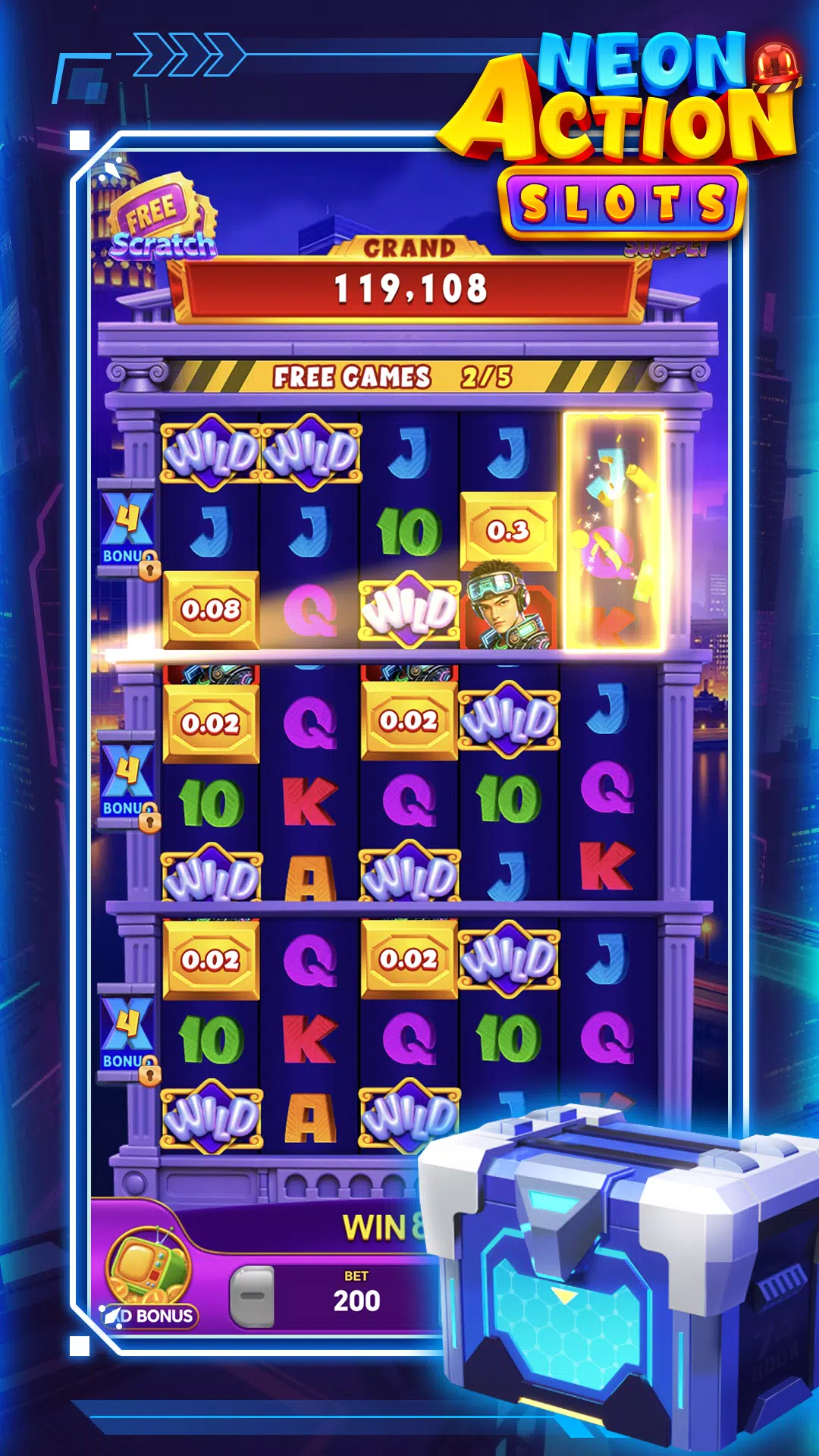 Neon Action Slots Screenshot 2