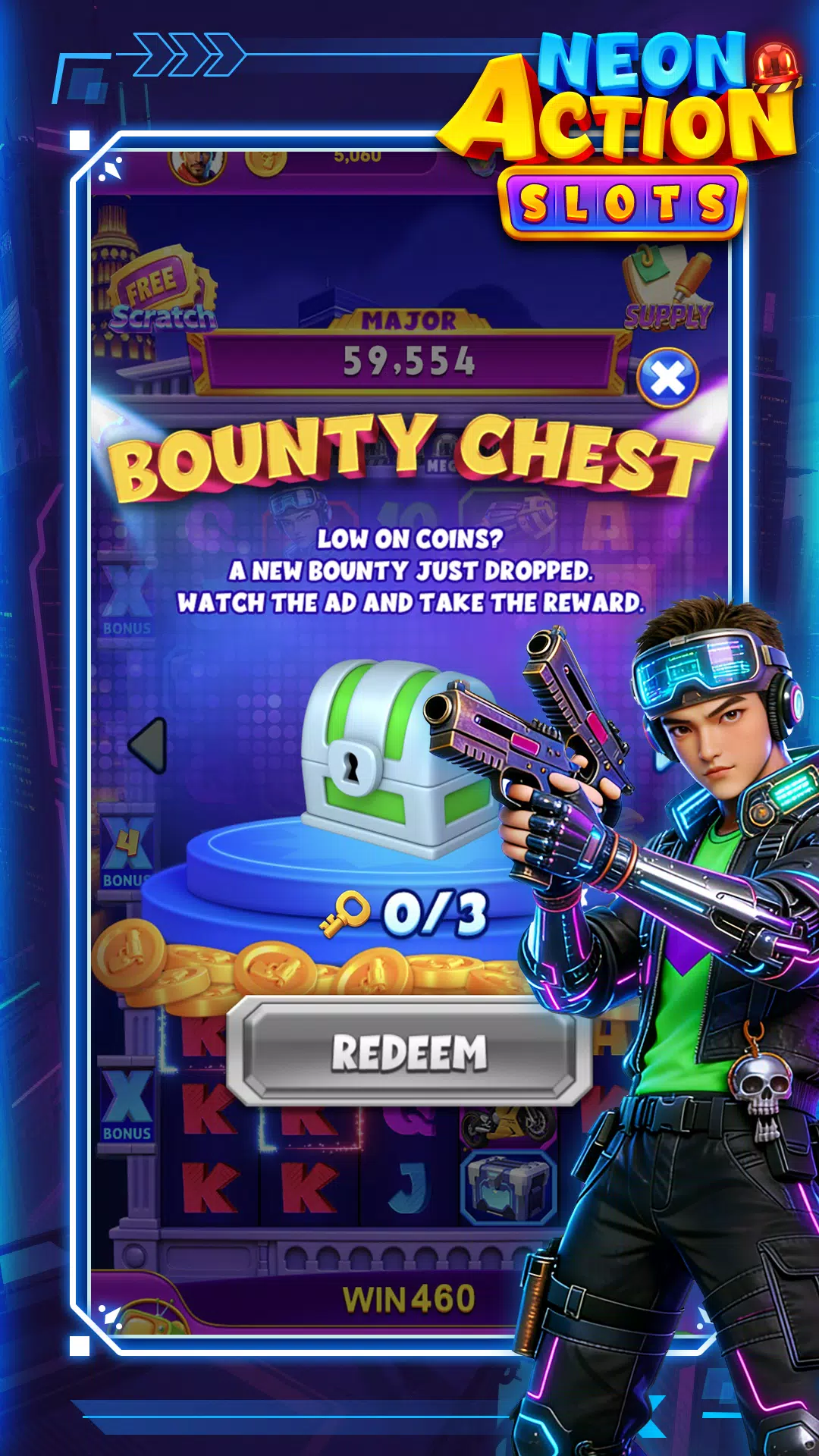 Neon Action Slots Screenshot 4