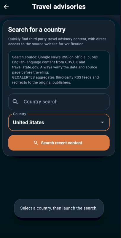 GEOALERTES Screenshot 5