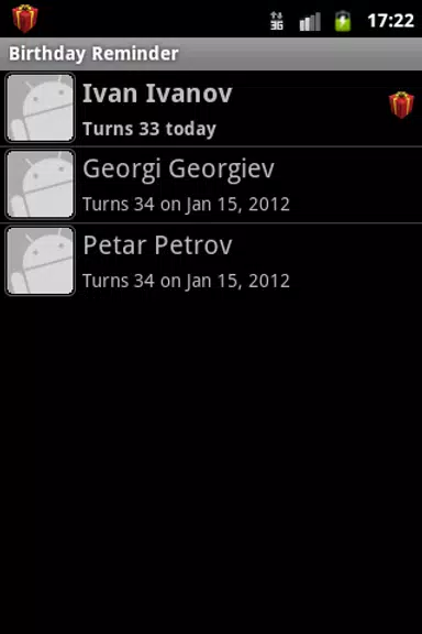 Birthday Reminder Screenshot 1
