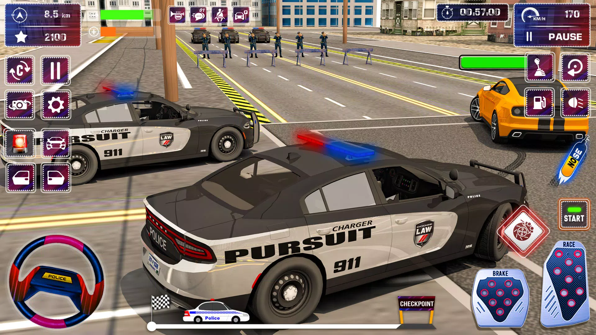 Police Car Chase Parking Games  Screenshot 8