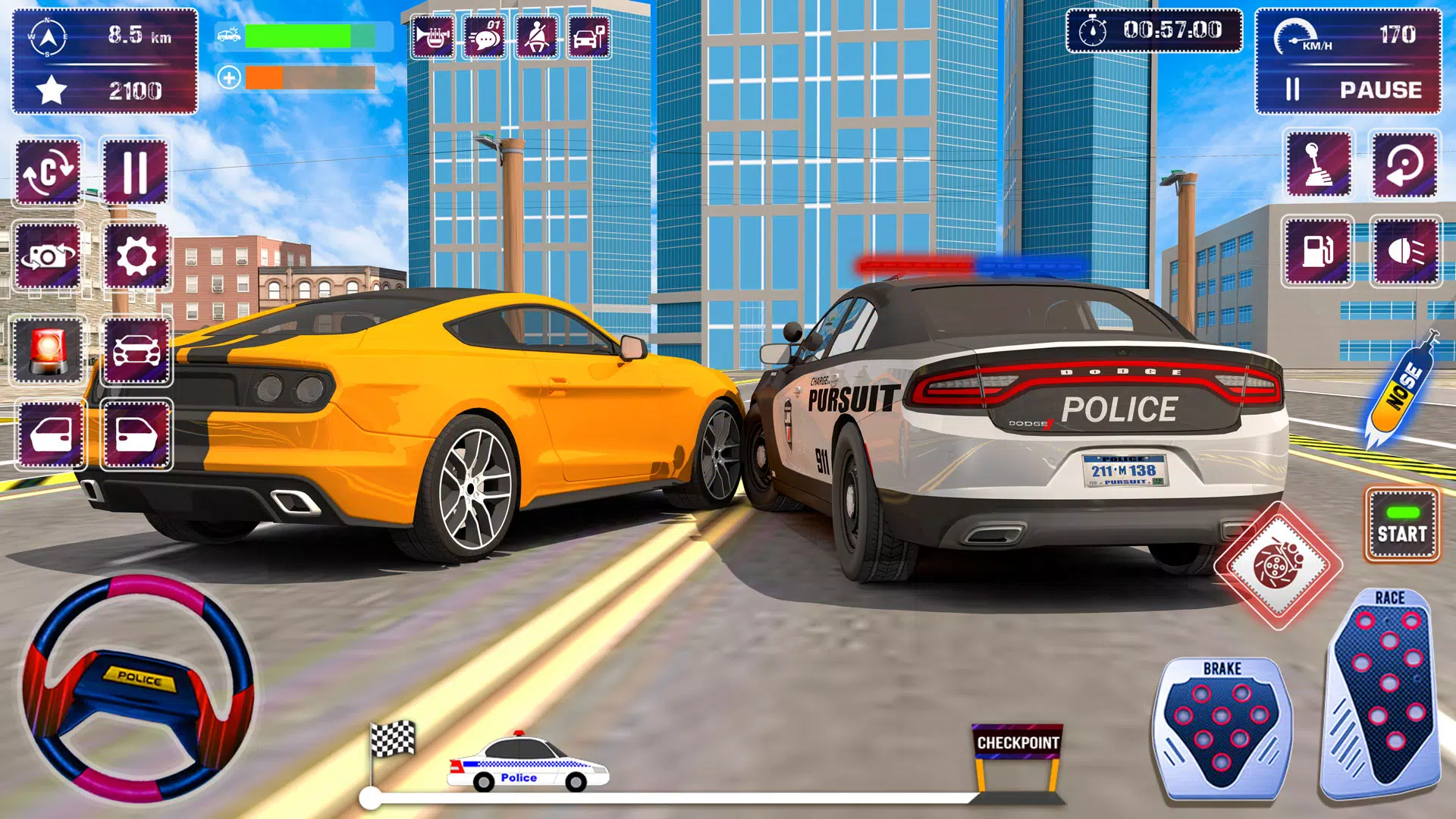 Police Car Chase Parking Games  Screenshot 6