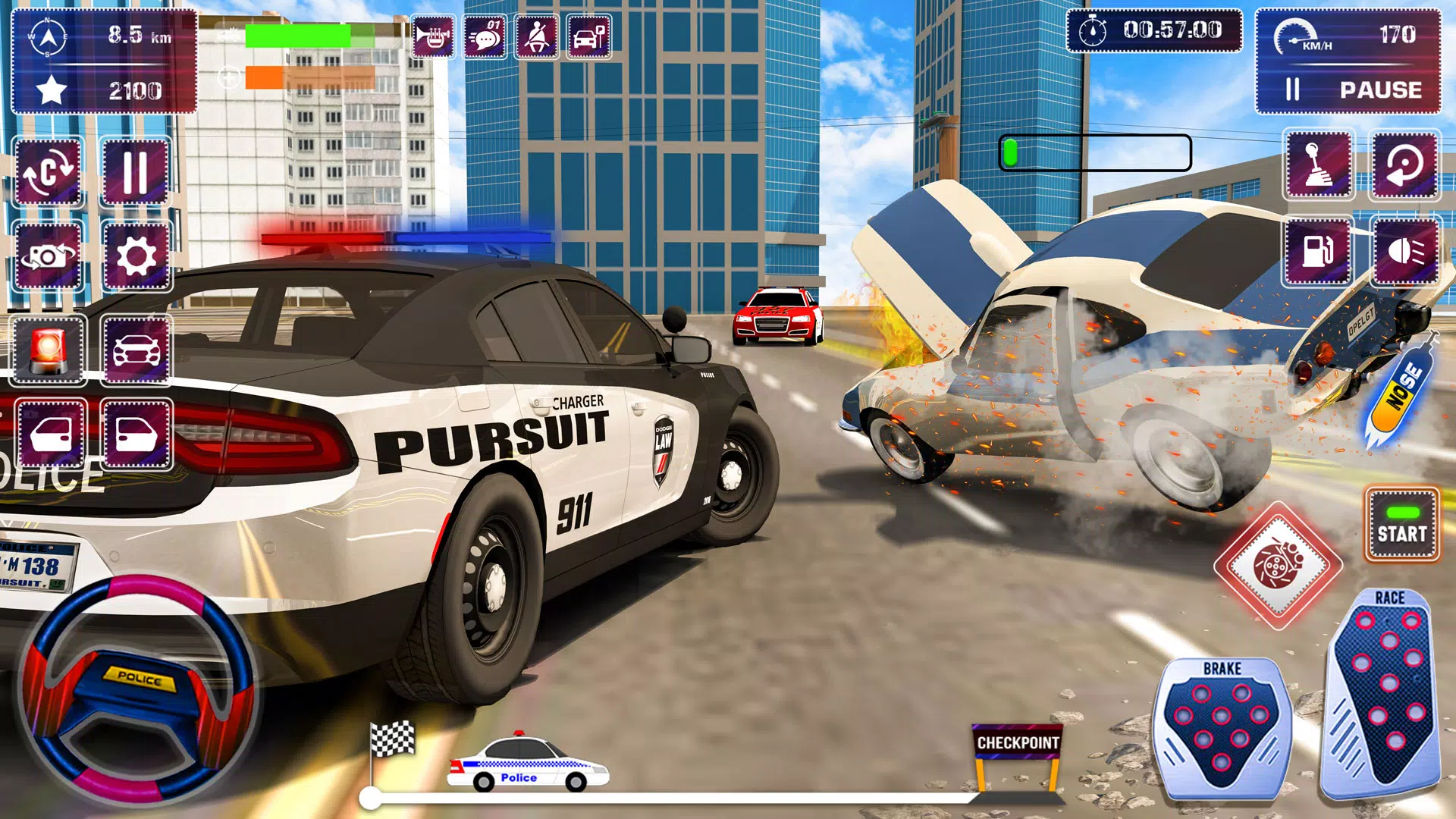 Police Car Chase Parking Games  Screenshot 3