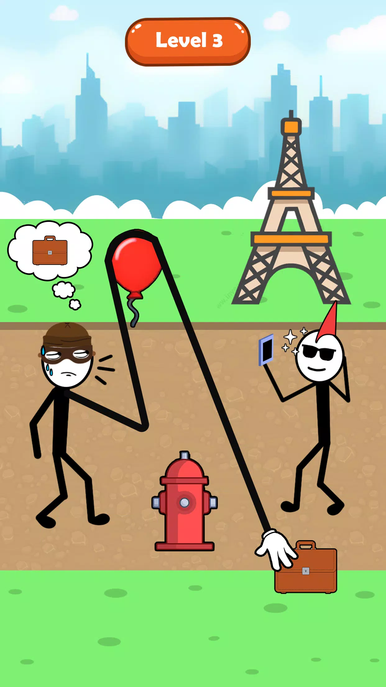 Stickman Thief Puzzle IQ Brain  Screenshot 3