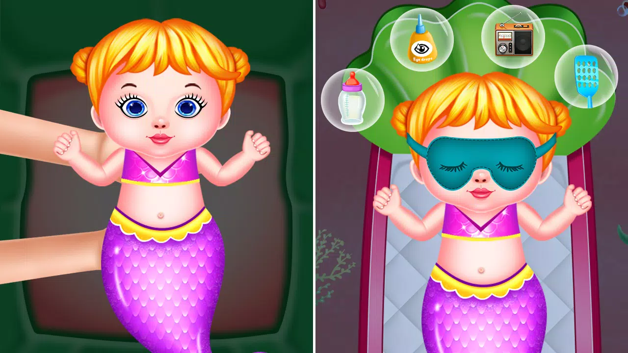 Mermaid Newborn Party Game  Screenshot 2