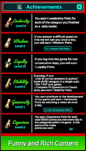 Literature Quiz Game Screenshot 16