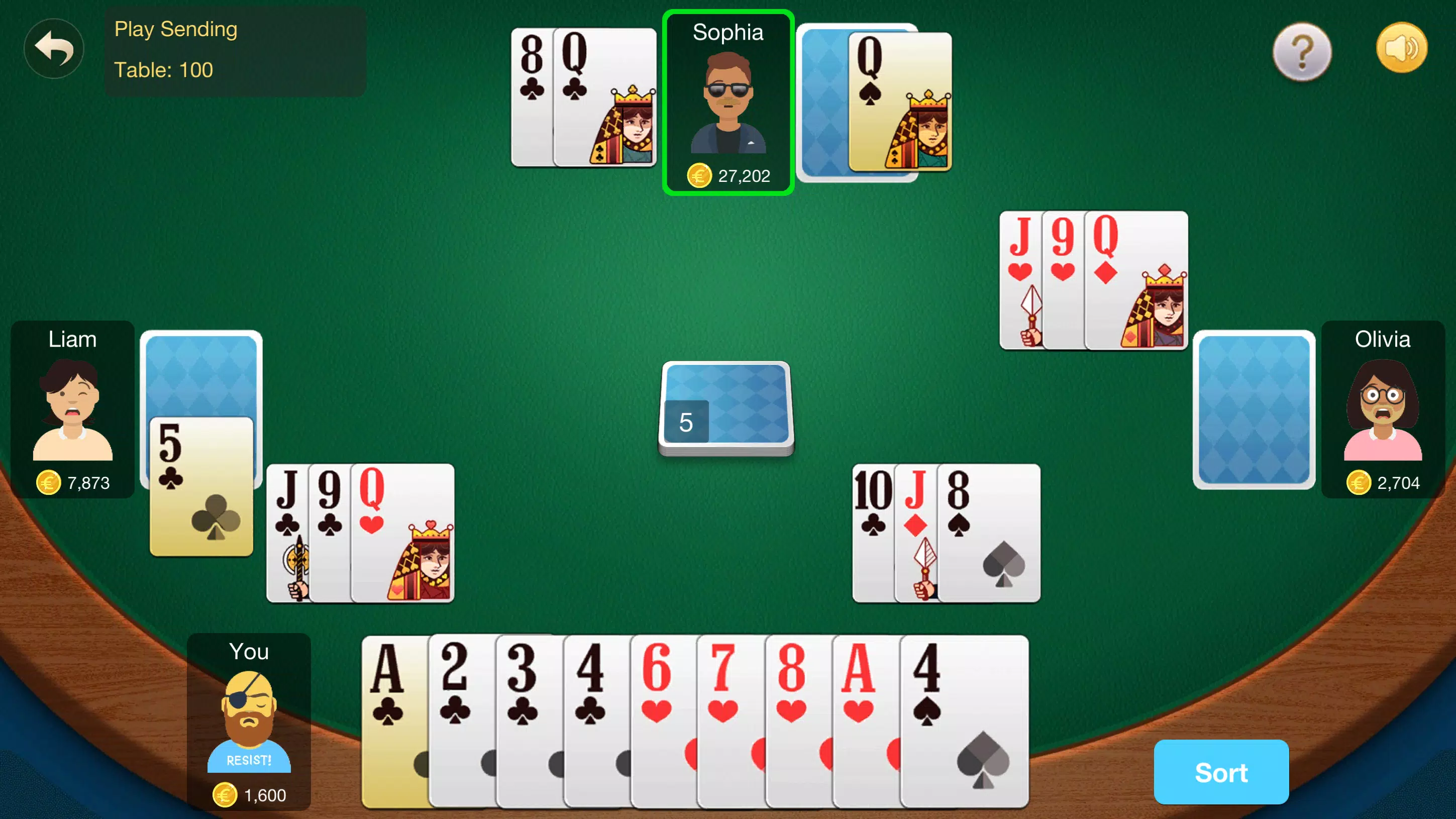 Tiến Lên Miền Nam: Phỏm, Tá Lả Screenshot 5