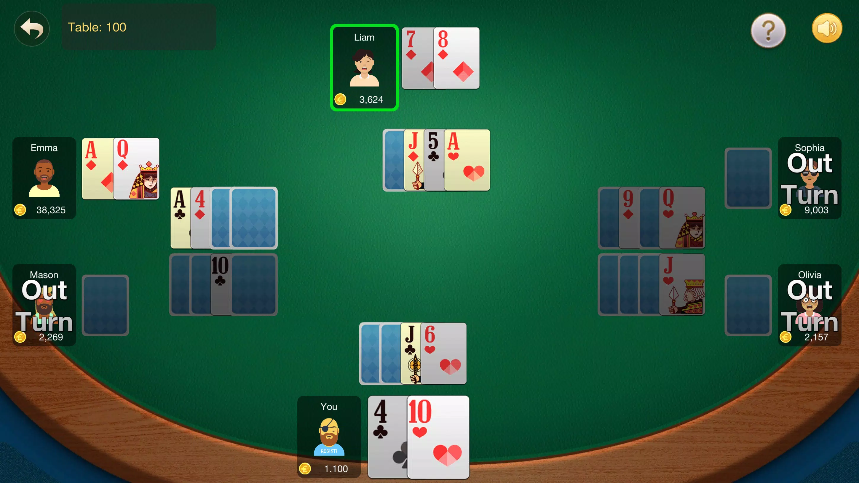 Tiến Lên Miền Nam: Phỏm, Tá Lả Screenshot 6