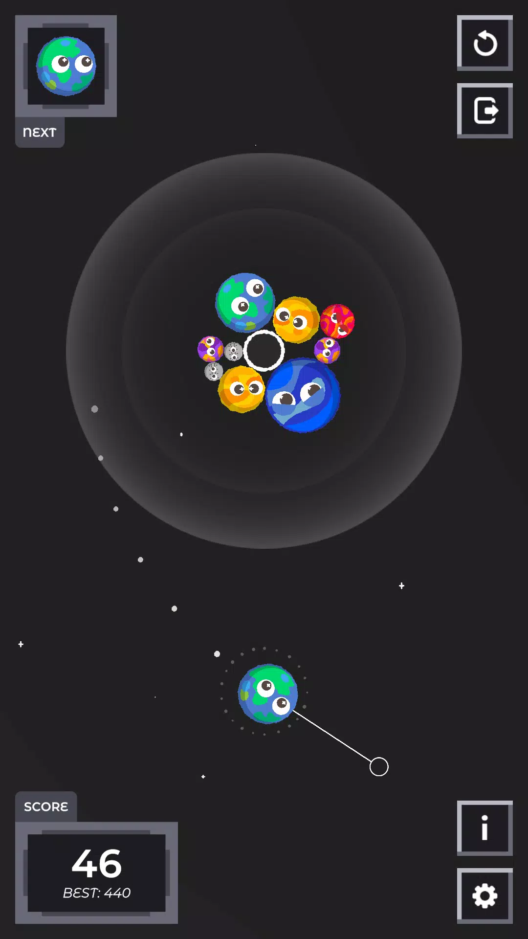 Sputnika Game (A Suika Parody) Screenshot 2
