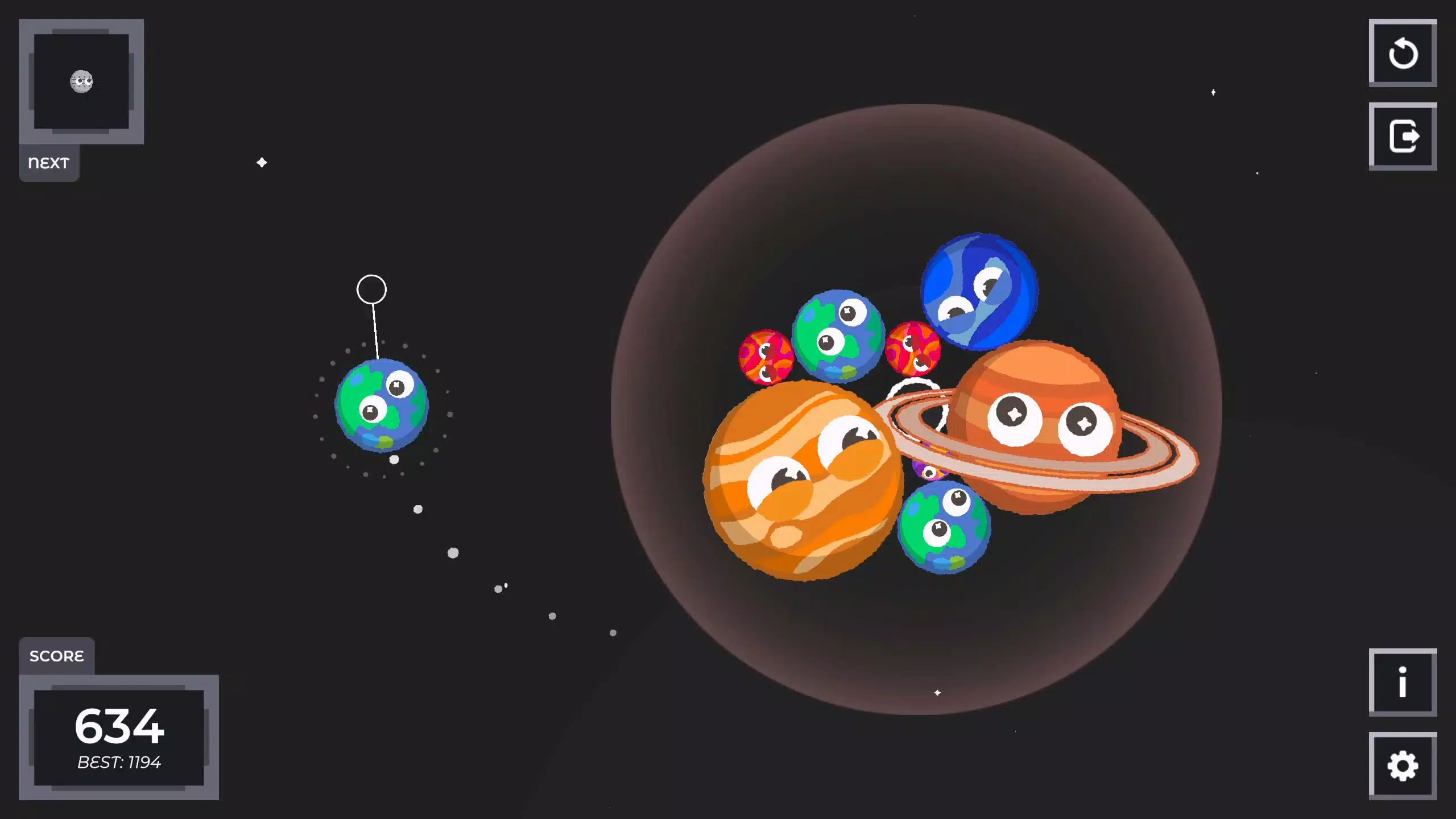 Sputnika Game (A Suika Parody) Screenshot 1